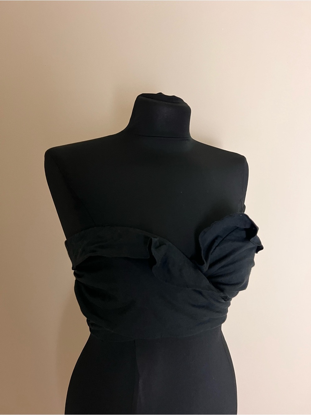 Anthropologie Black Strapless Twist-Front Women’s Top NWT